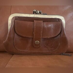 Odi Lynch Unusual Small Brown Leather Wallet Purse (UK Designer)